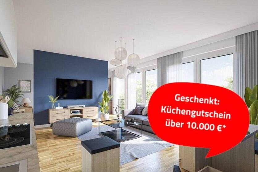 Neubau: Erdgeschoßwohnung mit Außenstellplatz und großem Balkon