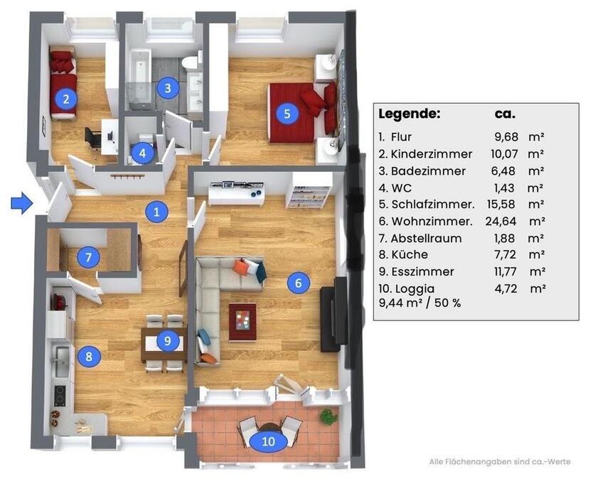 PROVISIONSFREI u. Bezugsfrei, 3,5Zi- Wohnung Nähe S-Bahn