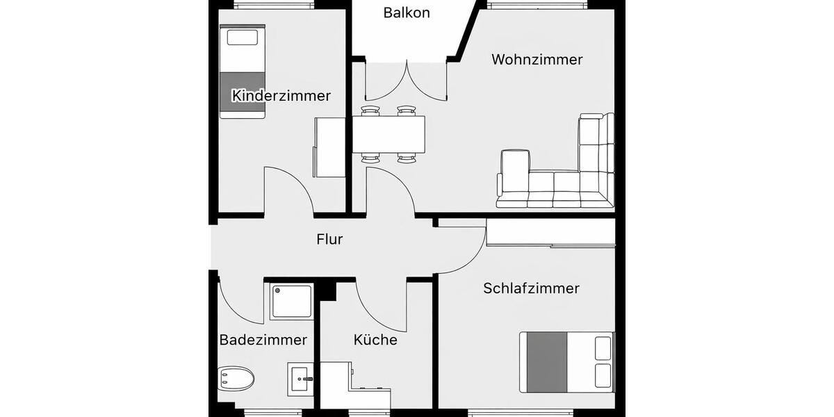 Hochparterre Dortmund Hörde - 3 Zimmer, 63 m&sup2;, 225.000&euro; | Angebot:26338813