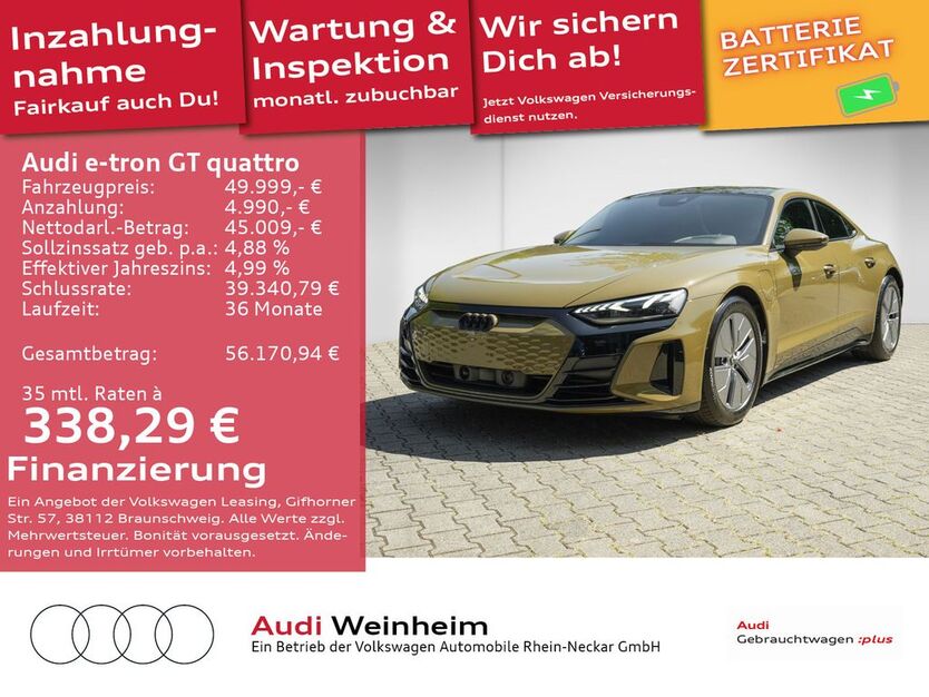 Audi e-tron GT 44.106 km 49.999 € Weinheim 69469