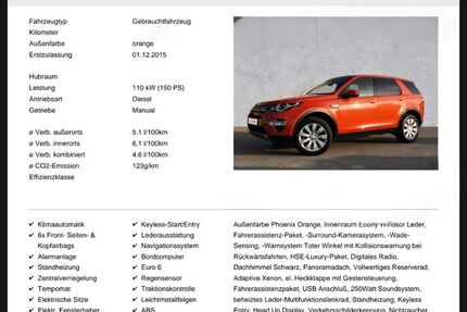 Land Rover Discovery Sport 84.500 km 9.999 &euro; Mainz 55129