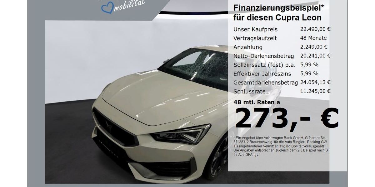 Cupra Leon 44.695 km 22.490 &euro; Pocking 94060