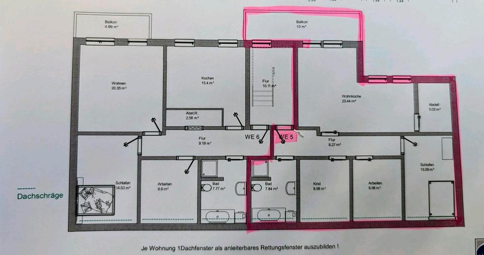 4-Zimmer-Dachgeschosswohnung mit Balkon 4 zimmer