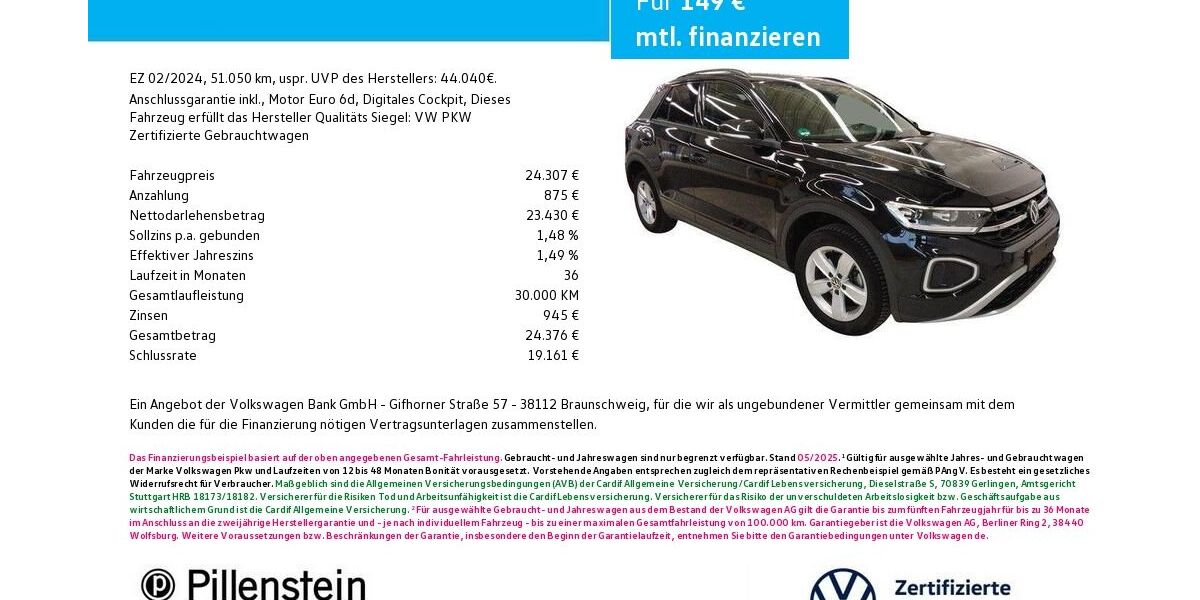 VW T-Roc 51.050 km 24.307 &euro; Fürth 90762