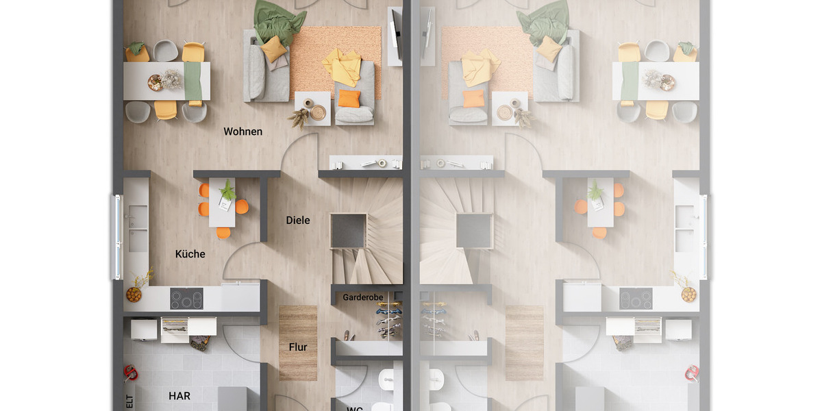 Mehrfamilienhaus, Wohnhaus Marl Hamm - 4 Zimmer, 128 m&sup2;, 401.490&euro; | Angebot:23940711