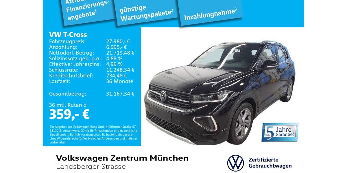 VW T-Cross 7.548 km 27.980 &euro; München 80687