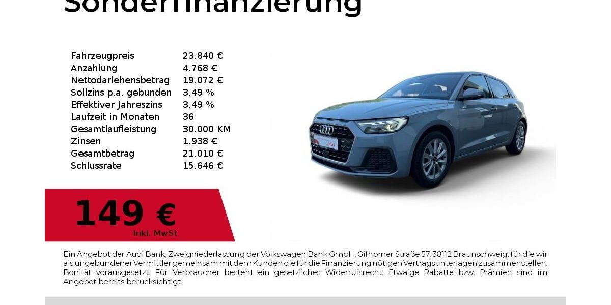 Audi A1 6.659 km 23.840 &euro; Dessau-Roßlau 06844