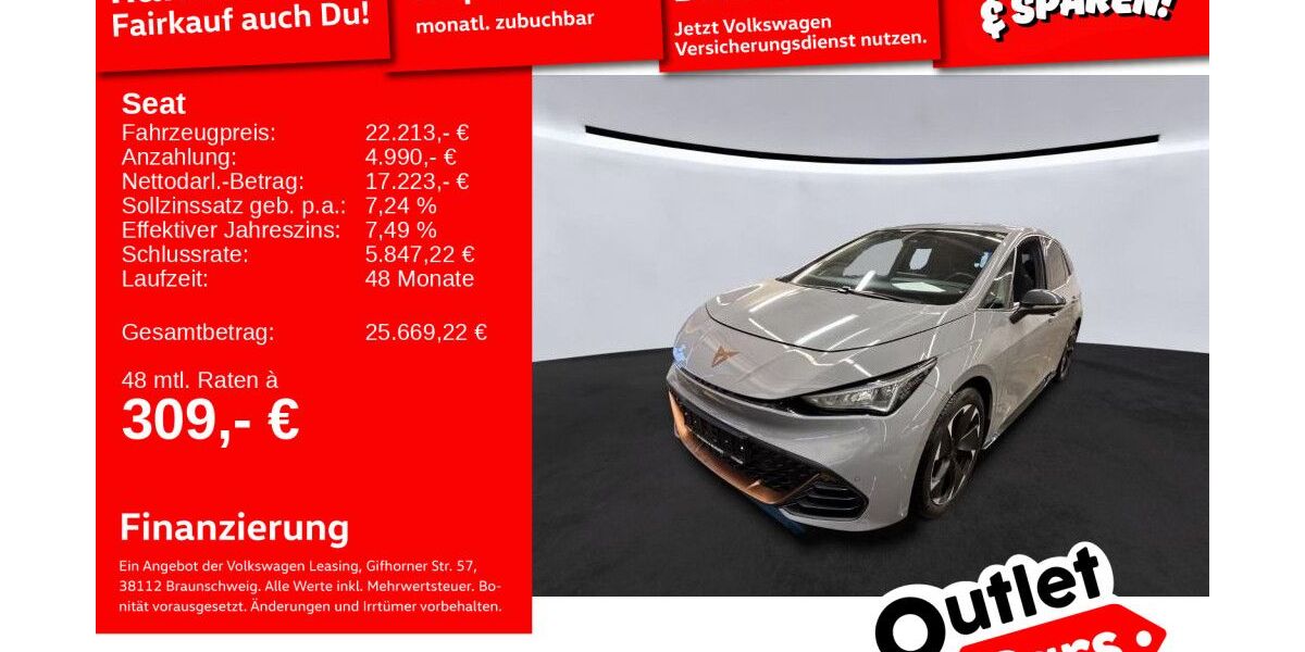 Cupra Born 27.605 km 21.991 &euro; Weinheim 69469