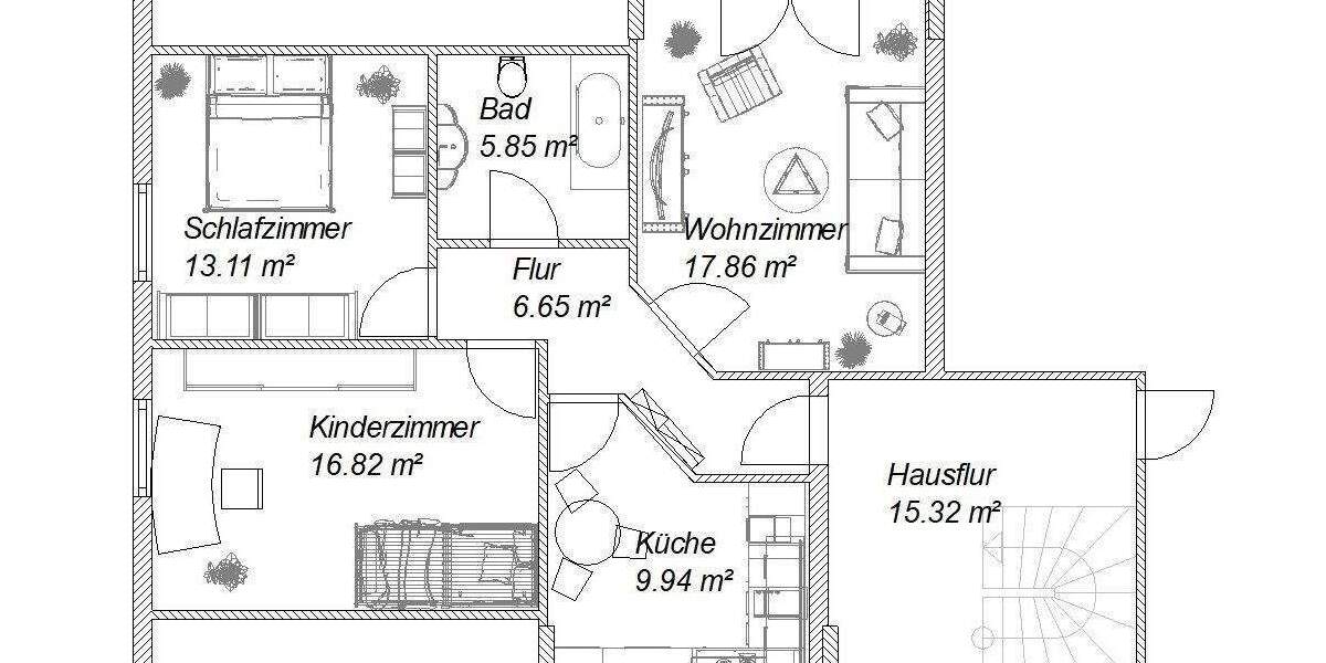 Etagenwohnung Neubrandenburg Tannenkrug - 3 Zimmer, 71 m&sup2;, 167.000&euro; | Angebot:26292895