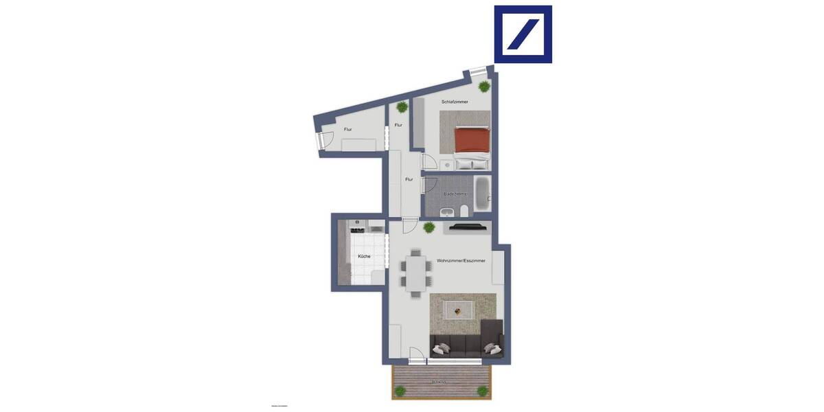 Etagenwohnung Münster Centrum - 2 Zimmer, 63 m&sup2;, 295.000&euro; | Angebot:26017873