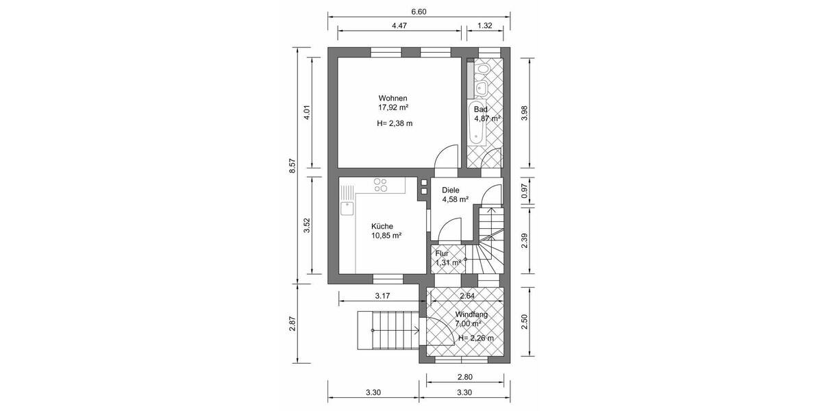 Doppelhaushälfte Landsberg - 3 Zimmer, 72 m&sup2;, 130.000&euro; | Angebot:26643867