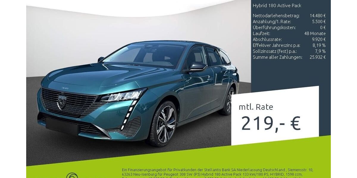 Peugeot 308 43.070 km 19.980 &euro; Bocholt 46395