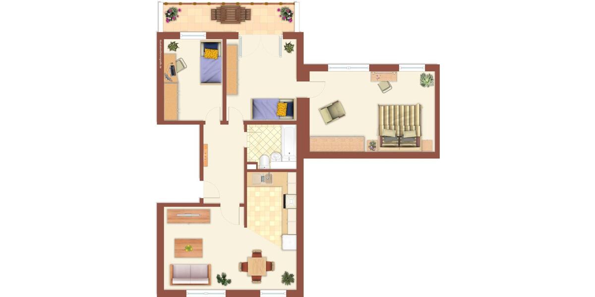 Etagenwohnung Weißwasser (Oberlausitz) - 4 Zimmer, 81 m&sup2;, 435&euro; | Angebot:26367375