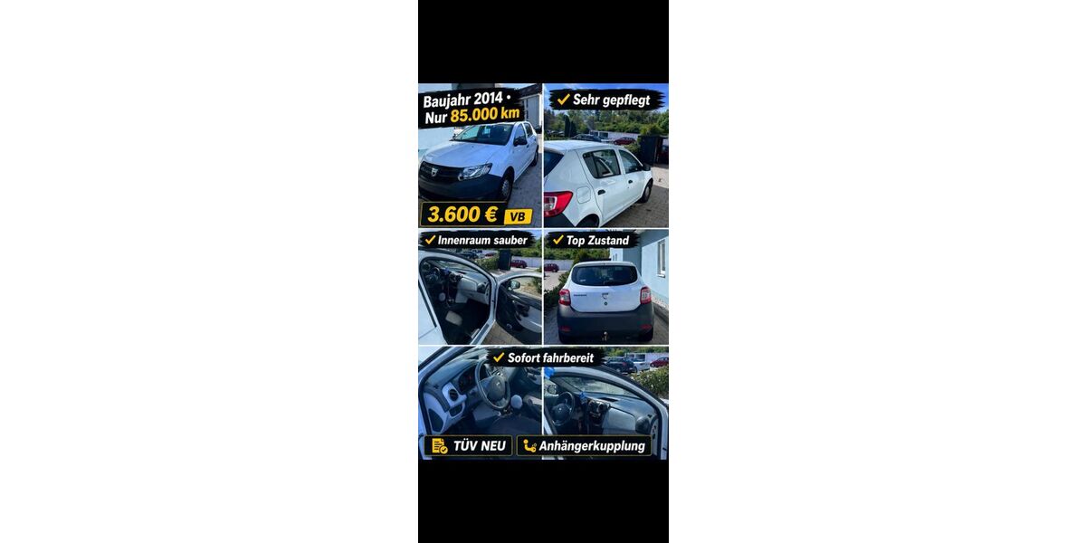 Dacia Sandero 85.000 km 3.600 &euro; Küps 96328