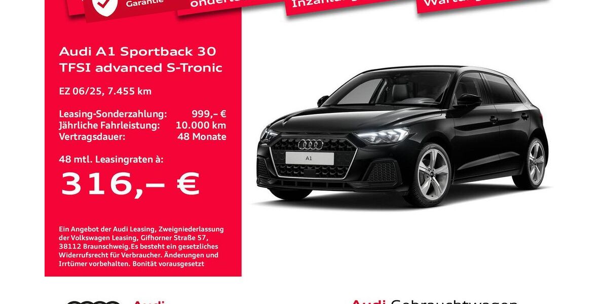 Audi A1 7.455 km 26.447 &euro; Bremen 28207