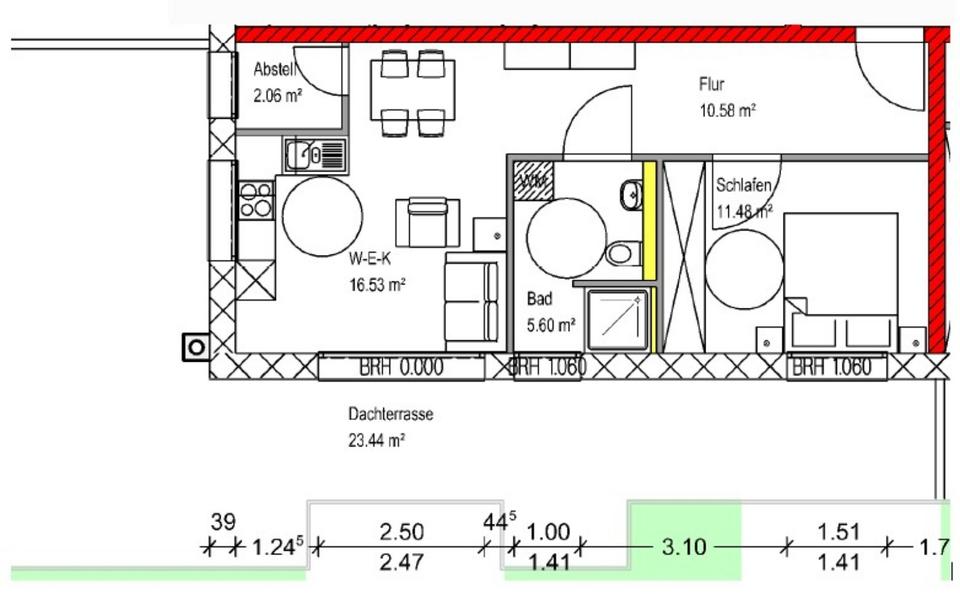 bezaubernde Penthousewohnung in Hardheim, 2-Zimmer Wohnung 2 zimmer