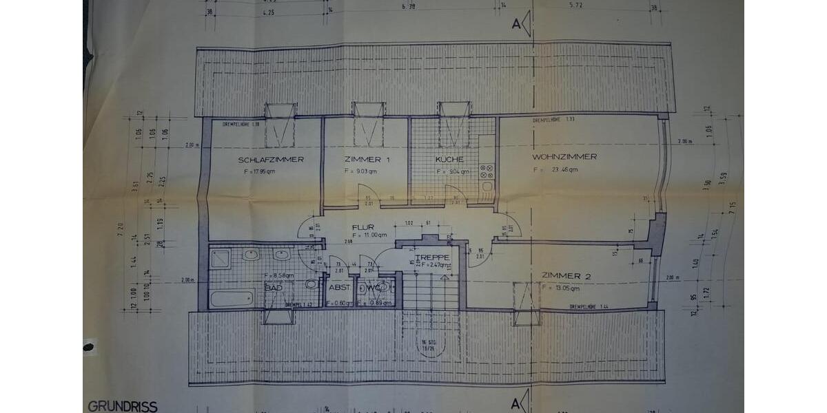 Dachgeschoßwohnung Duisburg Ruhrort - 4 Zimmer, 97 m&sup2;, 164.000&euro; | Angebot:24563678
