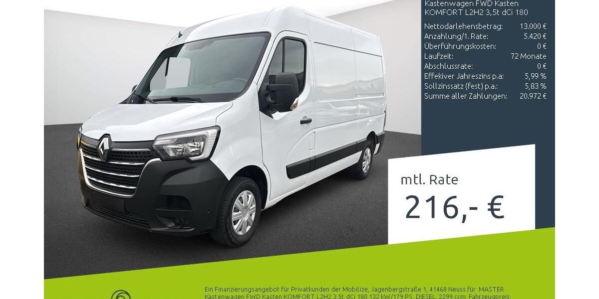 Renault Master 120.386 km 18.420 &euro; Stuhr 28816