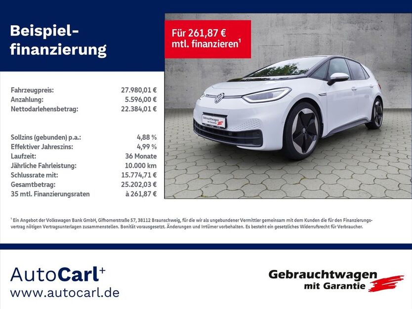 VW ID.3 19.850 km 27.980 € Reichenbach 08468