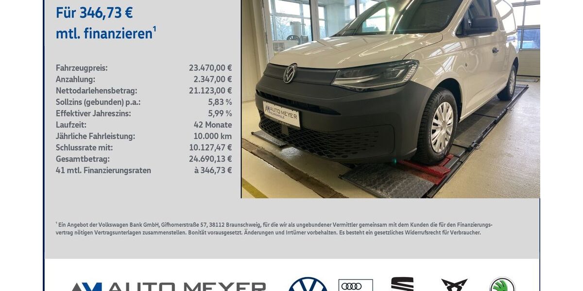 VW Caddy 12.822 km 23.470 &euro; Reichenberg 97234
