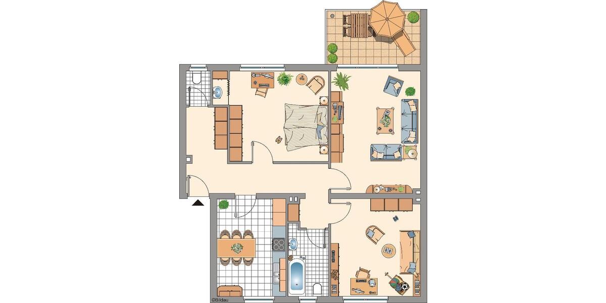 Etagenwohnung Stolberg (Rheinland) - 3.5 Zimmer, 87 m&sup2;, 809&euro; | Angebot:23104352