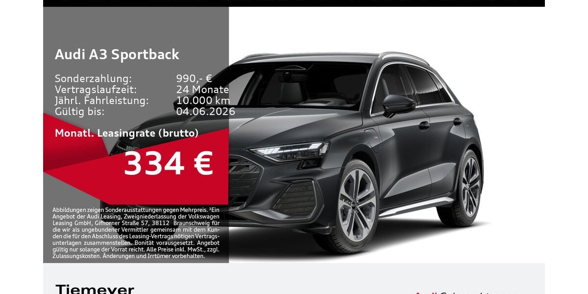Audi A3 3.515 km 40.990 &euro; Remscheid 42897