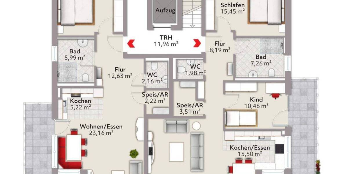 Etagenwohnung Garmisch-Partenkirchen Garmisch - 2 Zimmer, 77 m&sup2;, 1.060.000&euro; | Angebot:26388300