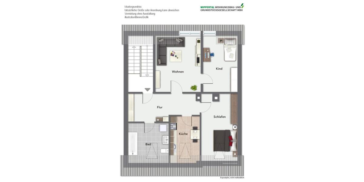 Dachgeschoßwohnung Sondershausen - 3 Zimmer, 71 m&sup2;, 330&euro; | Angebot:25512317