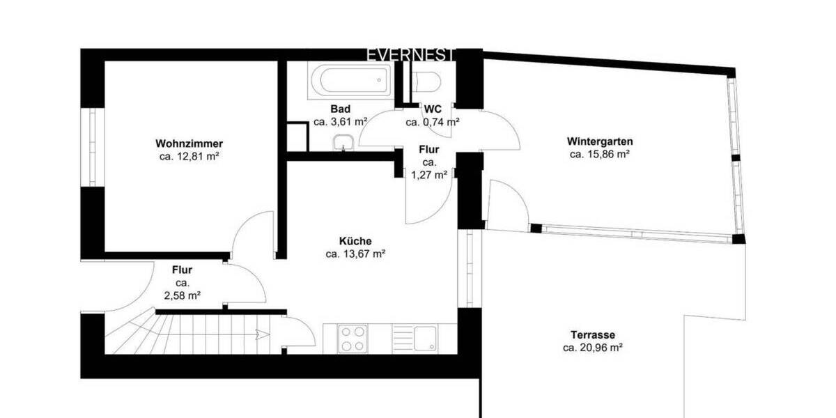 Reihenendhaus Eschweiler Ost - 3 Zimmer, 91 m&sup2;, 139.000&euro; | Angebot:26418584