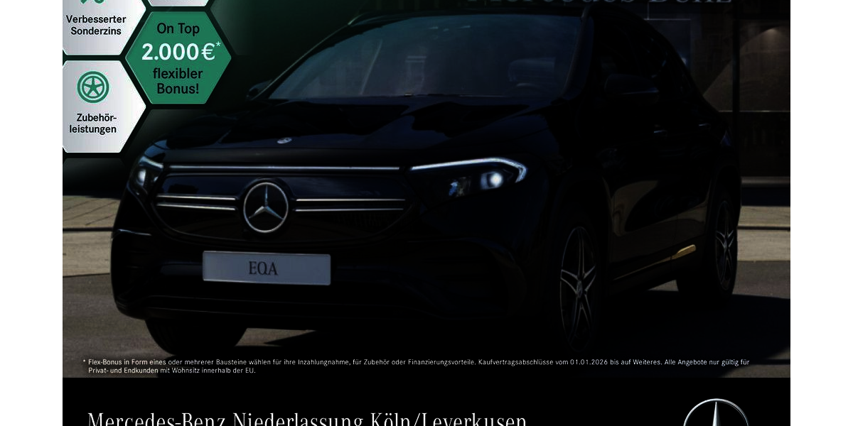 Mercedes-Benz EQA 10.753 km 37.890 &euro; Köln 51149
