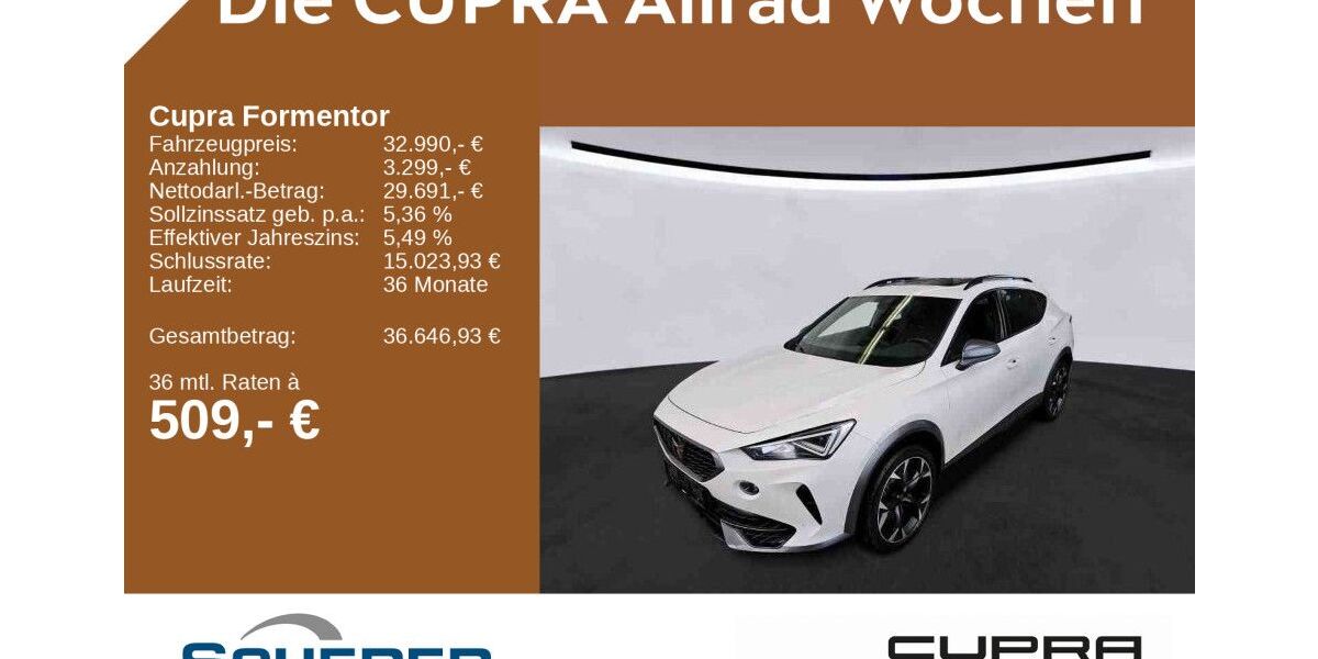 Cupra Formentor 30.856 km 32.990 &euro; Hockenheim 68766