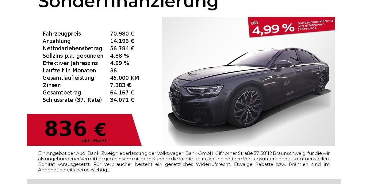 Audi A8 31.911 km 69.980 &euro; Fürth 90763