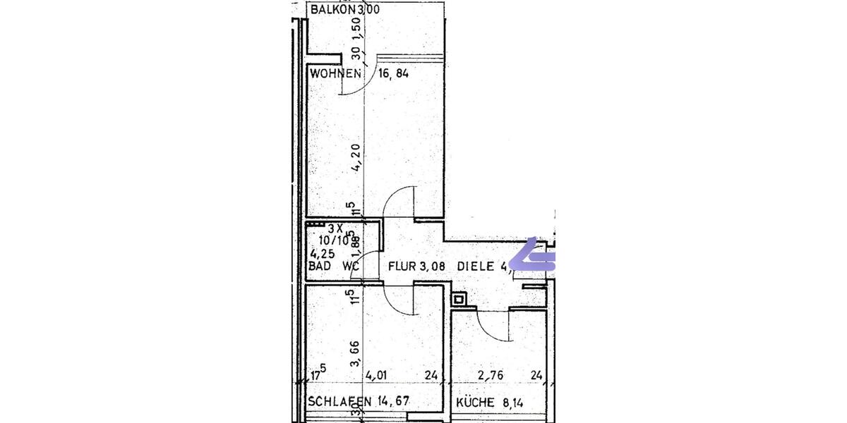 Vermietete 2-Zi.-Wohnung zum Kaufen 2 zimmer