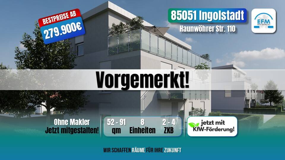 Terrassenwohnung Ingolstadt Münchener Straße - 2 Zimmer, 339.900&euro; | Angebot:26306808