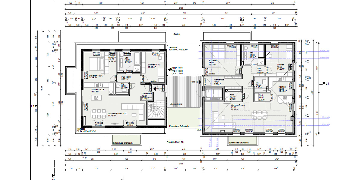 Etagenwohnung Weimar Nordvorstadt - 3 Zimmer, 126 m&sup2;, 625.000&euro; | Angebot:25665186