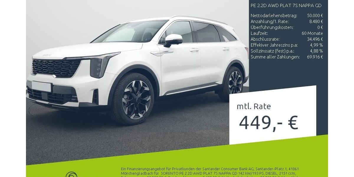 Kia Sorento 4.900 km 58.480 &euro; Münster - Amelsbüren 48163