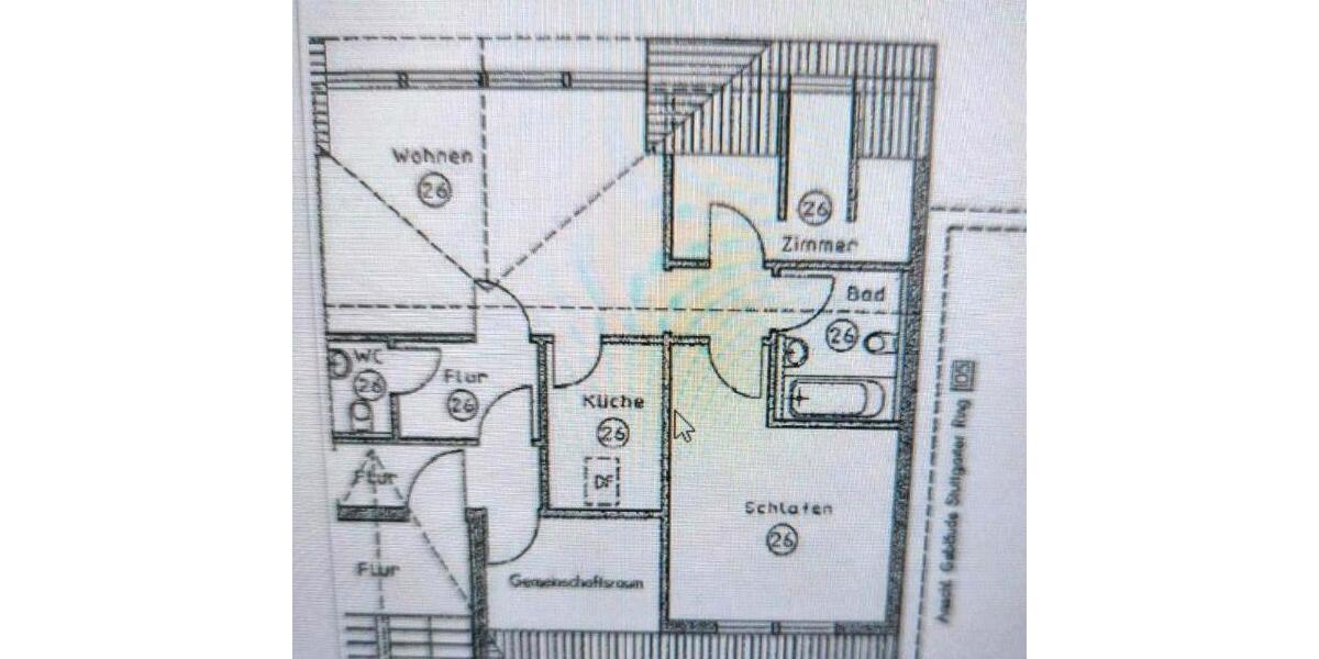 Ab Februar, helle Dachgeschoss 3-Zimmer-Wohnung, Reutenen mit EBK 3 zimmer