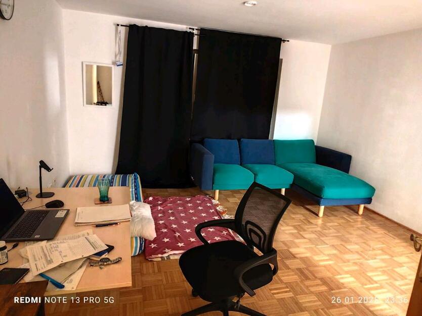 Vollmöblierte 1-Zimmer-Wohnung mit Balkon - ab sofort