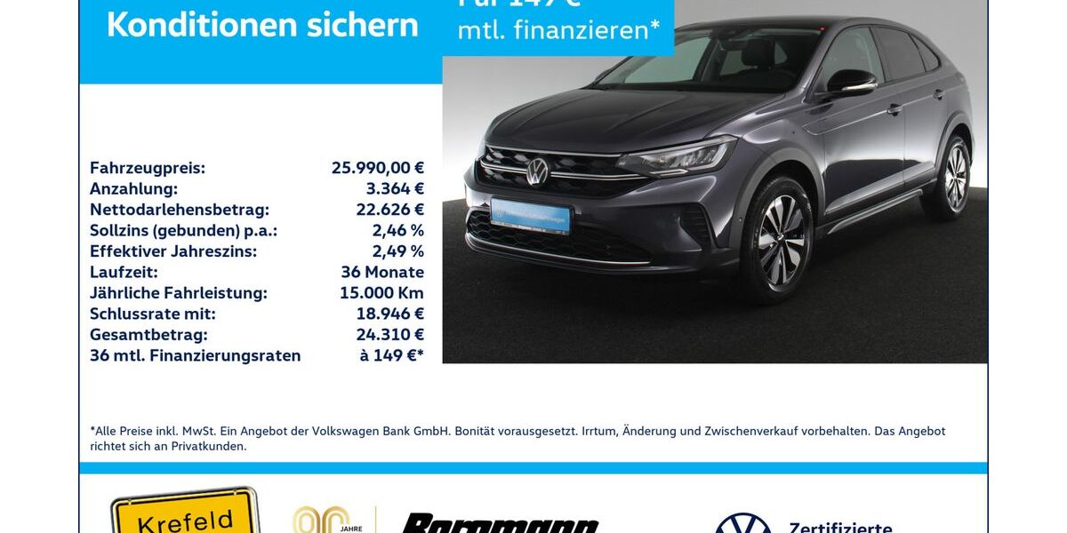 VW Taigo 7.232 km 25.990 &euro; Krefeld 47803