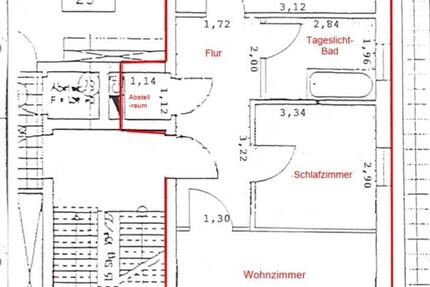 2 ZKB mit großer Küche, Balkon, Keller und Stellplatz vor Tür