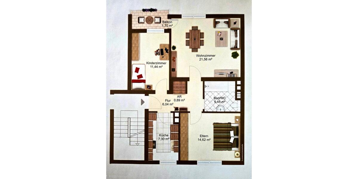 Etagenwohnung Grafing bei München - 3 Zimmer, 69 m&sup2;, 350.000&euro; | Angebot:25961630