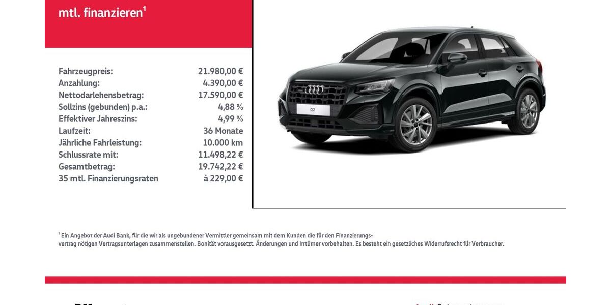 Audi Q2 133.794 km 21.980 &euro; Nordhausen 99734