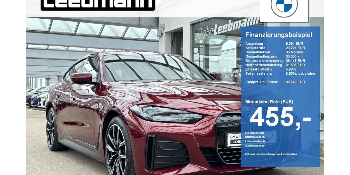 BMW i4 47.761 km 39.649 &euro; Passau 94036