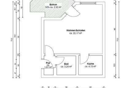 Wohnung zum Kaufen in Eggenstein-Leopoldshafen 157.000 € 35 m² 1 zimmer
