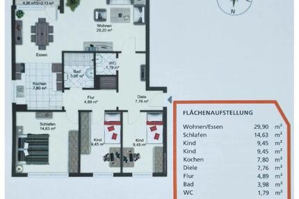 Wohnung Ottobrunn - 4 Zimmer, 92 m&sup2;, 2.250&euro; | Angebot:26025691