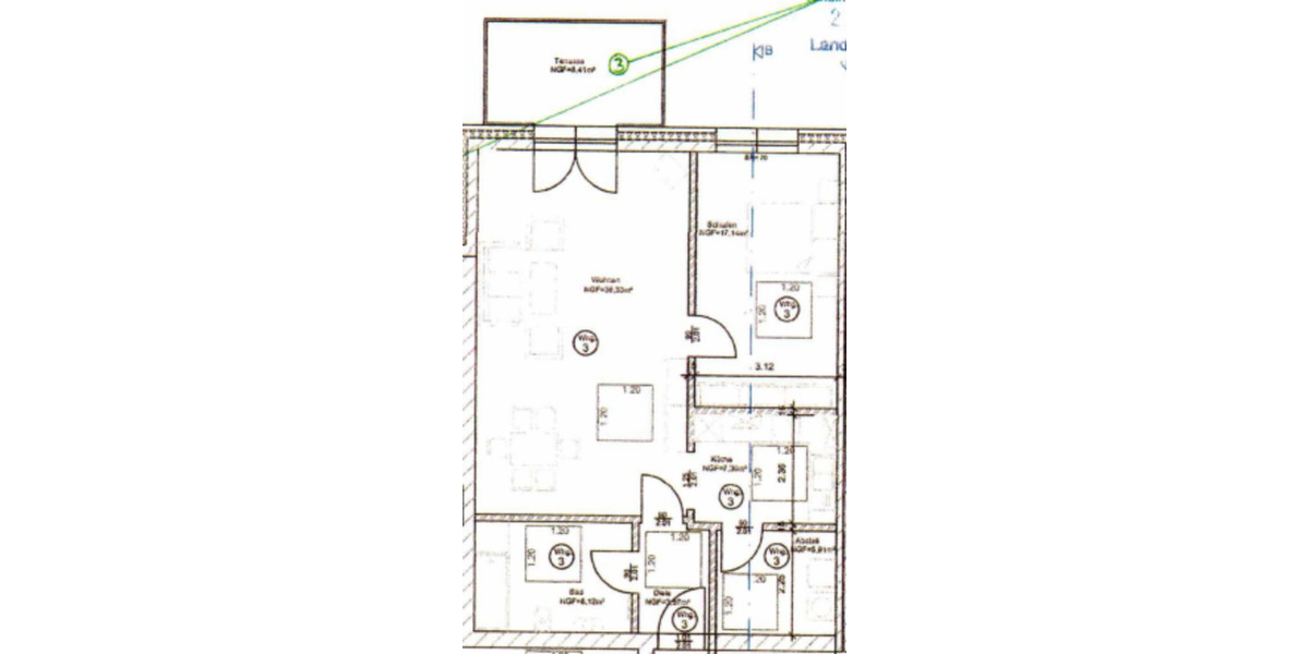 Erdgeschoßwohnung Grasberg - 2 Zimmer, 81 m&sup2;, 1.026&euro; | Angebot:25560789