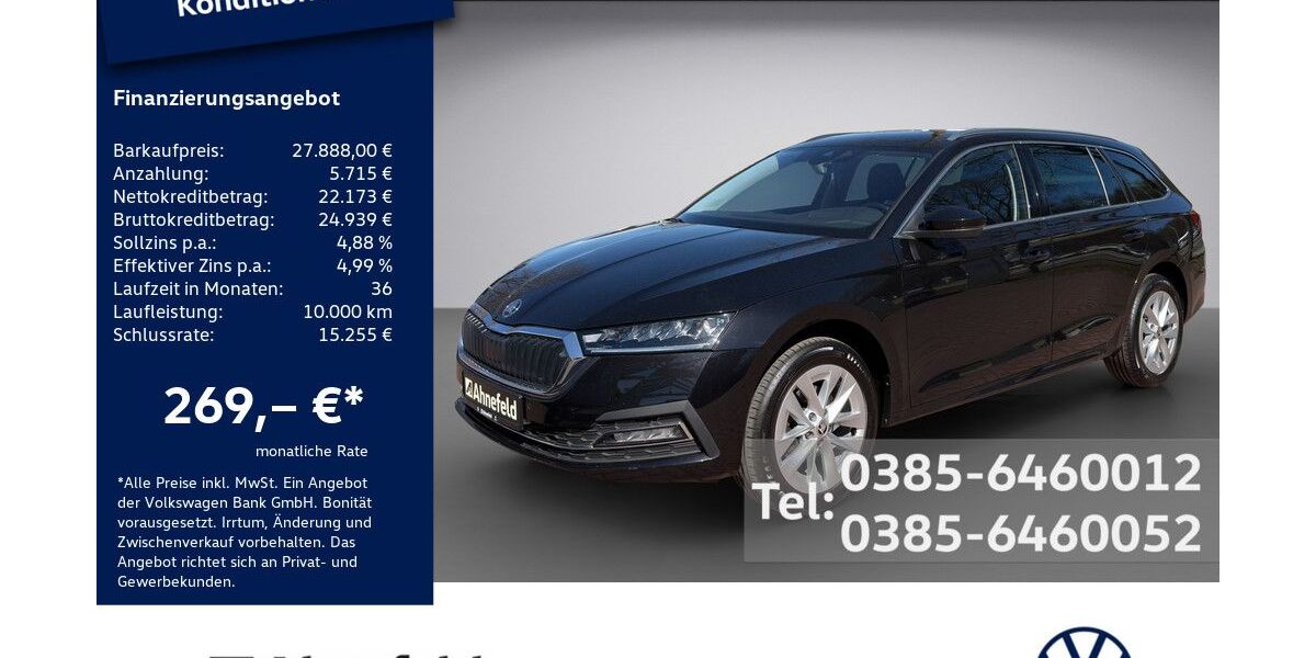 Skoda Octavia 44.999 km 27.555 &euro; Schwerin 19061