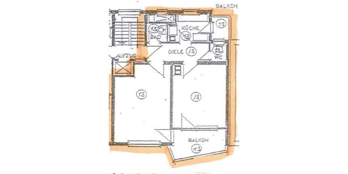Etagenwohnung Stuttgart Mitte - 2 Zimmer, 54 m&sup2;, 970&euro; | Angebot:24972227