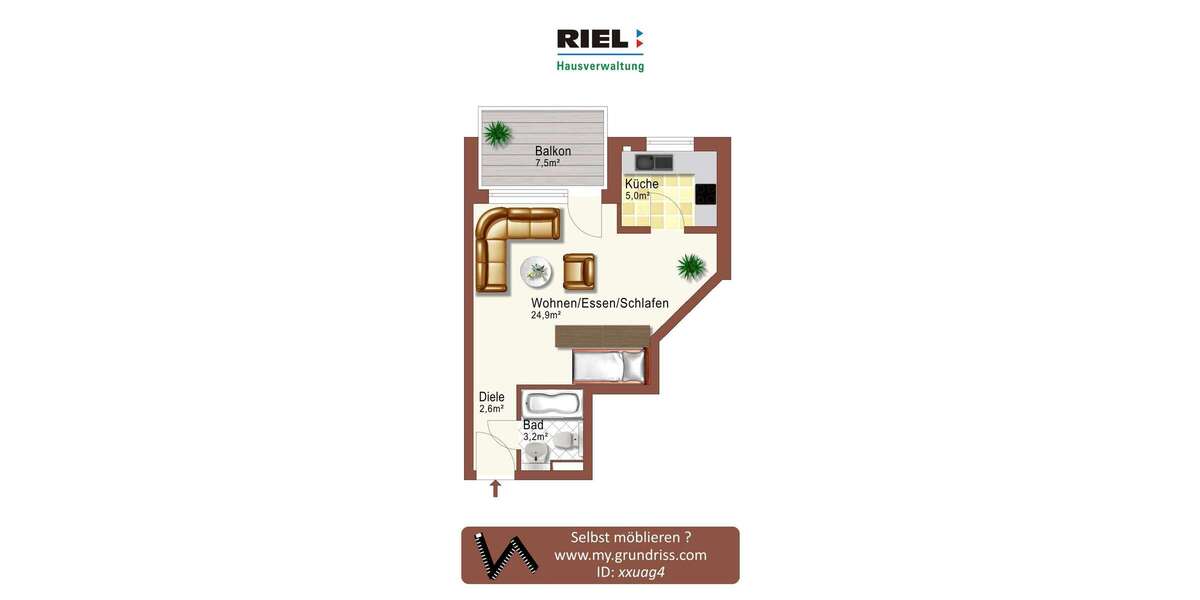 Etagenwohnung Kehl Sundheim - 1 Zimmer, 36 m&sup2;, 550&euro; | Angebot:25617708