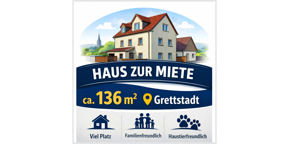 Geräumiges Haus mit vielen Zimmern in Grettstadt zu vermieten 8 zimmer